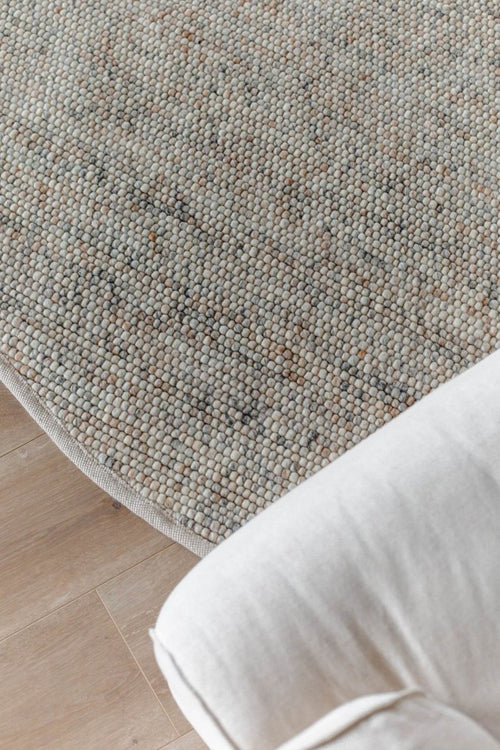 Interieur05 Rond Wollen Vloerkleed Beige/Wit Gemeleerd Vik - 200 x 200 cm - vtwonen shop