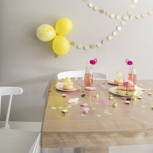 Art for the Home Tafelzeil - Transparant Glitter - 140x300 cm