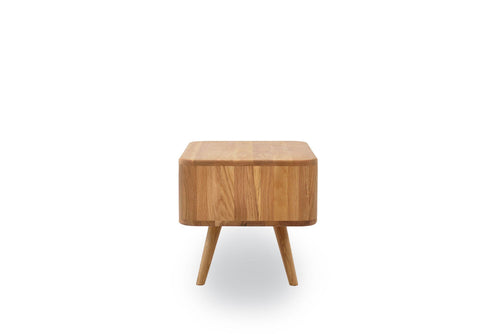 Gazzda Ena Nightstand 55 Eikenhouten Nachtkastje - Naturel / wit - vtwonen shop
