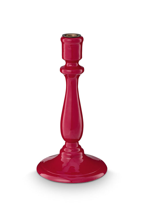 Pip Studio - Houten Kandelaar - Rood - 13 x 25 cm