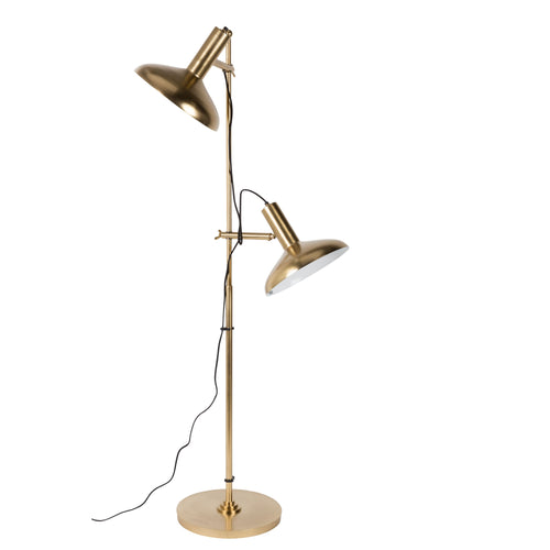 Dutchbone Karish Vloerlamp/ Staande Leeslamp Goud - vtwonen shop