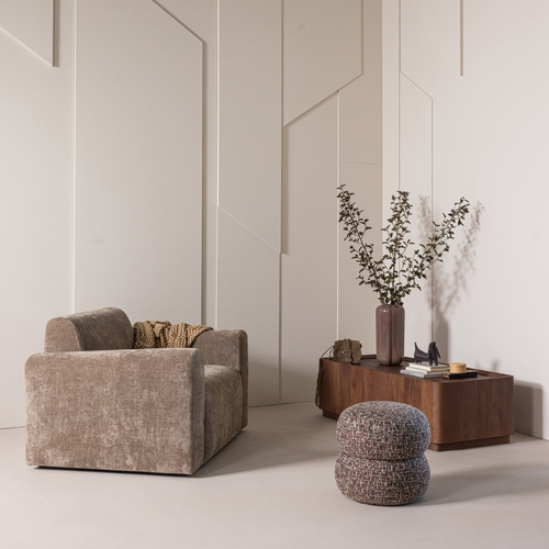 WOOOD fauteuil slub Umina - Chenille - Khaki