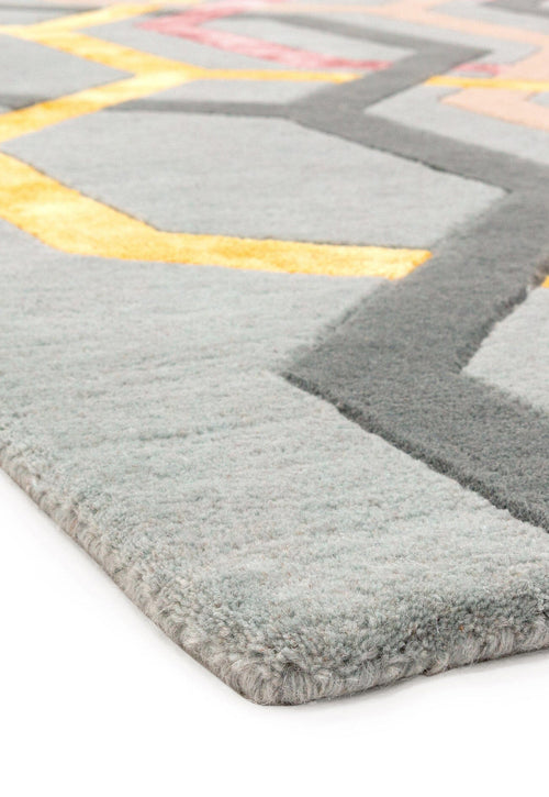 Vloerkleed MOMO Rugs Matrix MAX67 Hexagon Silver 200x300 cm - vtwonen shop