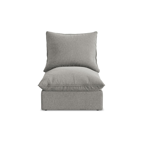 LaMiaSofa Bankmodule midden Ravenna - velours - grijs - 75x90x77