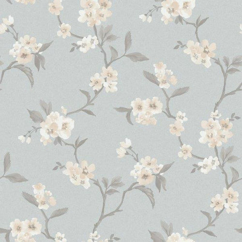 Borastapeter behang bloemen vergrijsd blauw - 53 cm x 11.2 m - 660144 - vtwonen shop
