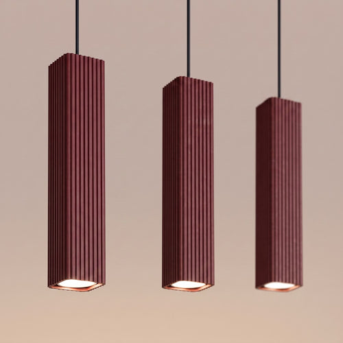 Sollux Lighting Hanglamp RAYO 3L bordeaux - 45x6x98cm