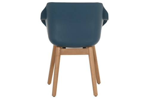 Hartman Tuinstoel Sophie Teak - Donkerblauw Kunststof/Hout - Set Van 2 - vtwonen shop