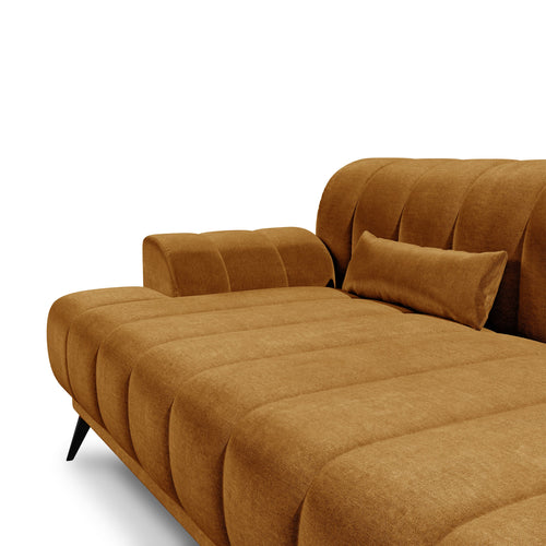 Sia Home - Rechte banken Noah - Fluwelen stof - Mosterd - 186cm - vtwonen shop