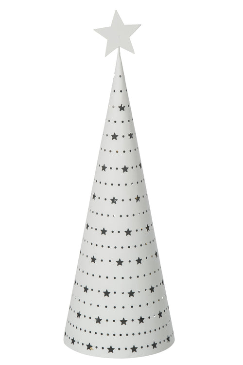 J-Line Ledkerstboom - ijzer - wit - large