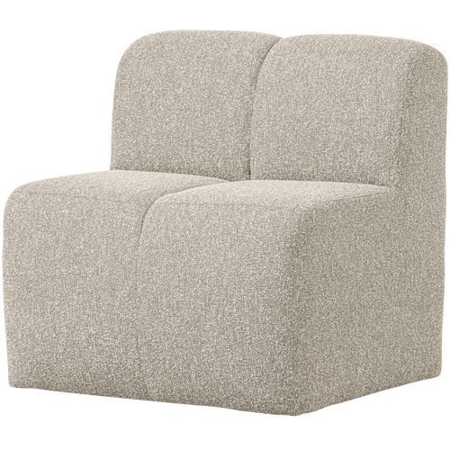 WOOOD eetbankje 84cm met rugleuning Mojo - Bouclé - Beige Melange - vtwonen shop