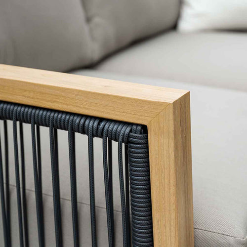 Decala lounge-diningset -5-delig-aluminium-light teak look-desert sand - vtwonen shop