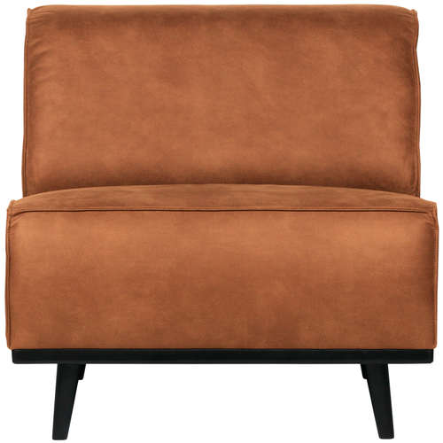 WOOOD 1-zits element Statement - Eco Leer - Cognac - 77x79x93 - vtwonen shop