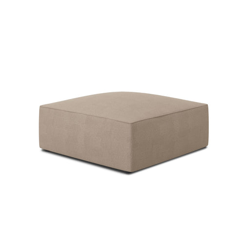 Cosmopolitan Design - Poef Siena structurele stof donkerbeige - 93x93x40cm