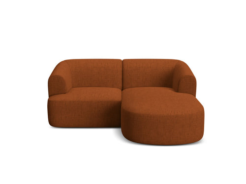 Cosmopolitan Design Modulaire hoekbank rechts Campi 3-zits, structurele stof baksteen - 156x180x70cm