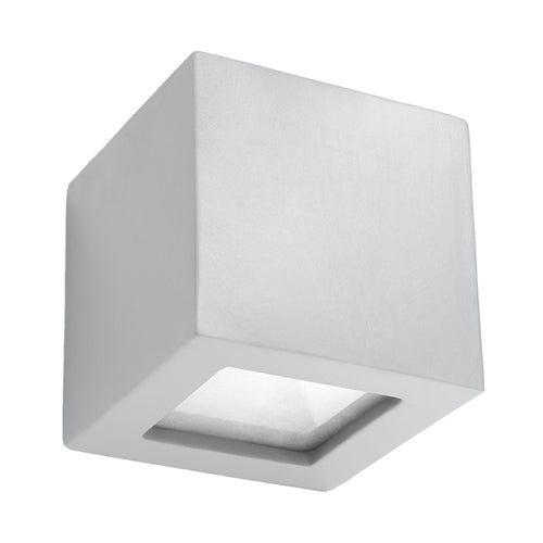 Sollux Lighting Wandlamp keramiek LEO grijs - 14x14x14cm