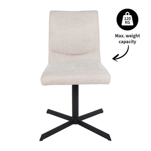 Kick draaistoel Sam Texture - Champagne - vtwonen shop