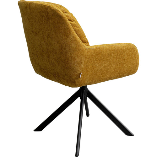 Kare Design Draaistoel met armleuningen Molly geel