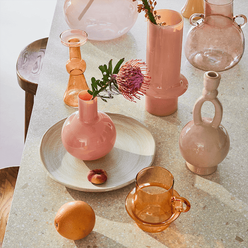 Urban Nature Culture kandelaar Mera Apricot Buff - 23x9.3cm - vtwonen shop