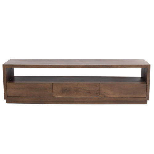 Giga Meubel Tv-meubel Luxurious - Donkerbruin Mangohout - 180x40x50cm - vtwonen shop
