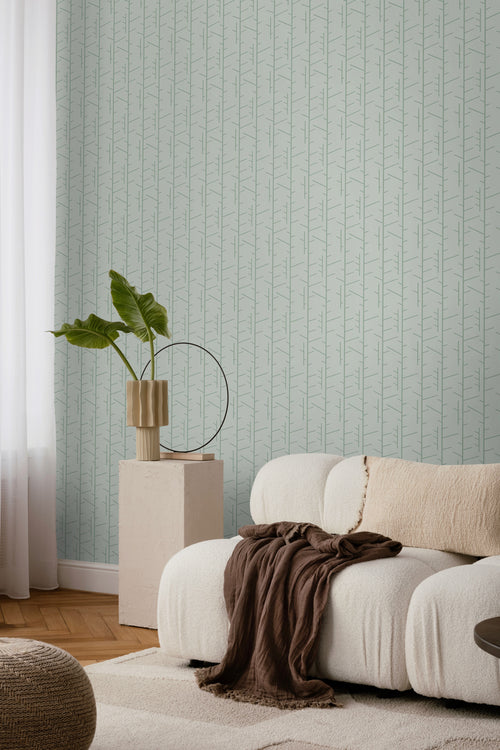 Borastapeter behang grafisch motief groen - 53 cm x 10.05 m - 660758 - vtwonen shop