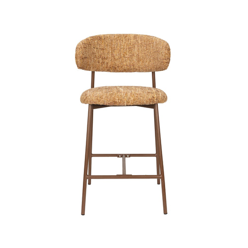 Housecraft Living Claes Barkrukken rugleuning 65 cm Gemêleerd Okergeel - Set van 2
