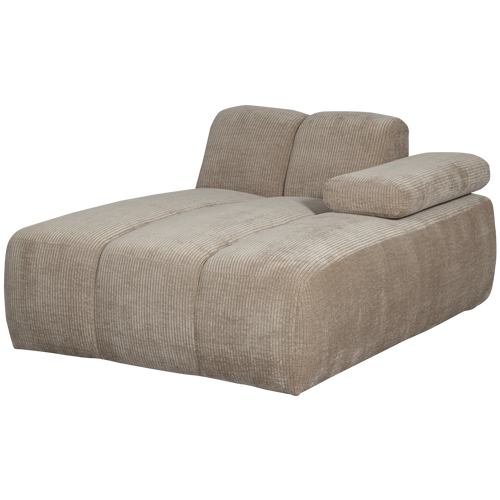 WOOOD chaise longue element rechts Mojo - Ribstof - Zand -74x162x122cm - vtwonen shop