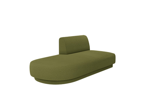Micadoni - Module "Miley" 2 zitplaatsen, boucle donker olijfgroen - 90x158x70cm