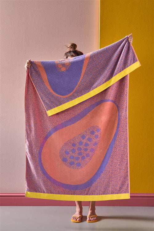 KAAT Amsterdam Papaya Strandlaken - 100x180 cm - Multi - vtwonen shop