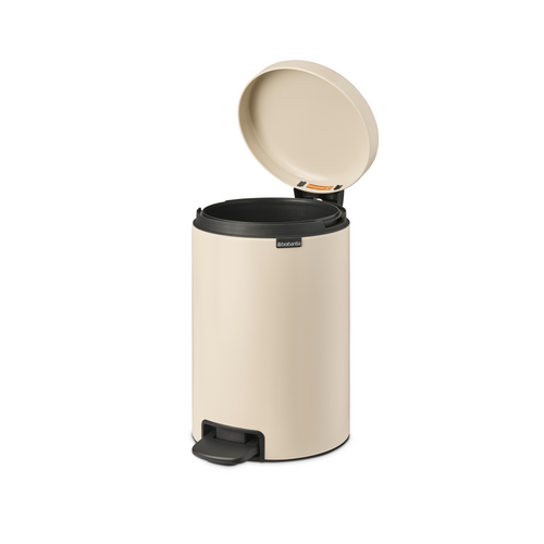 Brabantia NewIcon Pedaalemmer, 12 liter, kunststof binnenemmer - Soft Beige