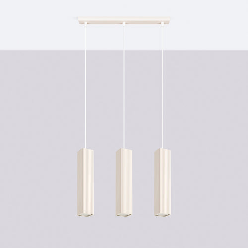 Sollux Lighting Hanglamp RAYO 3L beige - 45x6x98cm