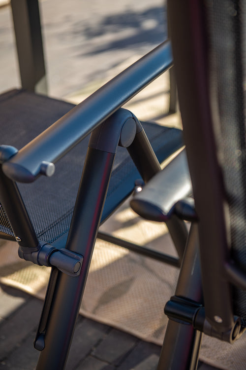 Garden Impressions Limone stoel 4 stuks + Felini tafel 160 cm – 5-delige aluminium tuinset