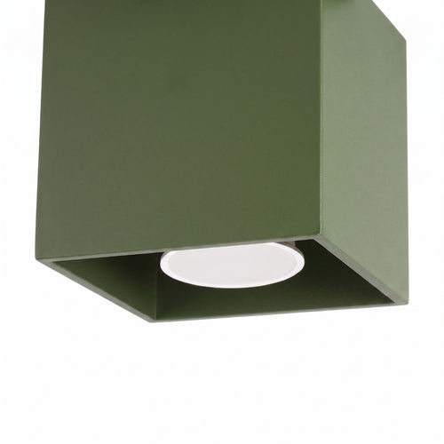 Sollux Lighting Plafondlamp QUAD 1 olijfgroen - 10x10x10cm