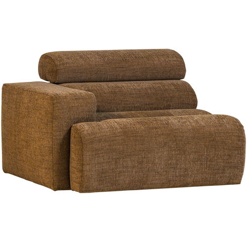 WOOOD 1-zits element bank arm links Novi - Polyester - Karamelbruin Melange - 86x109x113 - vtwonen shop