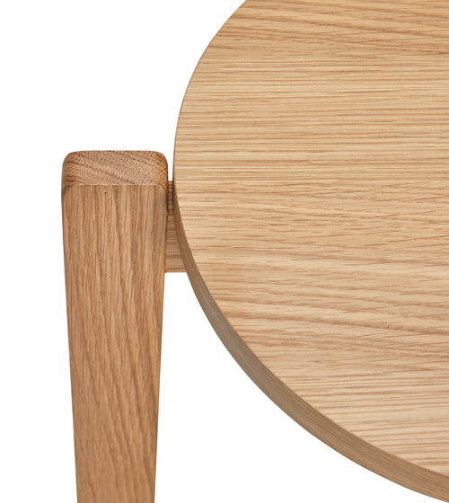 Hübsch kruk Always - mdf/okernfineer/eikenhout - ø45xh42cm
