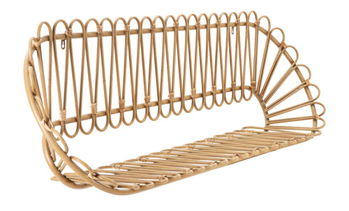 Mauro Ferretti wandplank - 162x28x43,5 cm - bruin