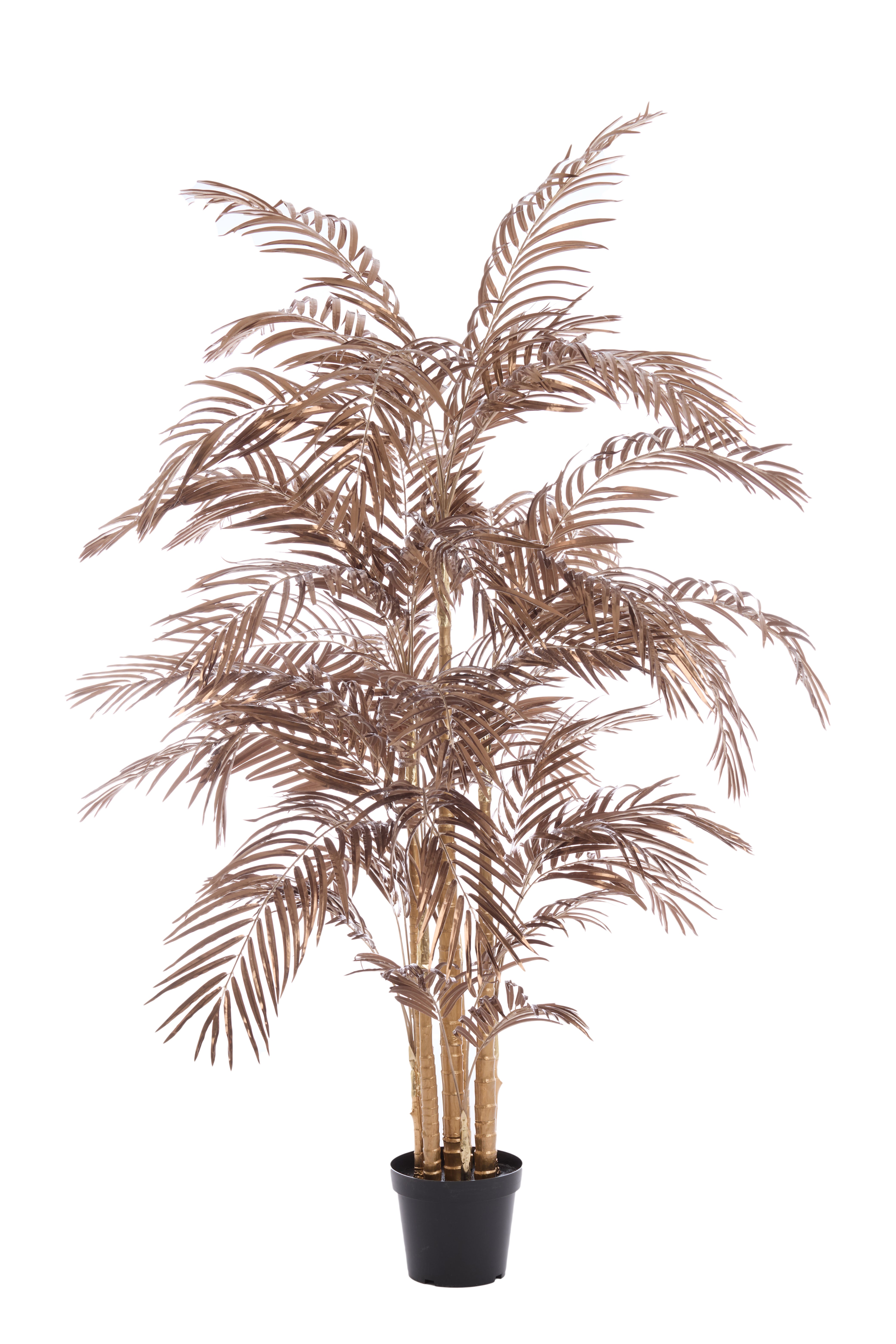 Fopamtri Kunstmatige Areca Palmboom 210 cm Nepplanten, Grote Nep Tropische Palmplanten met Witte Plantenbak Kunstplanten Binnen voor Thuis Slaapkamer Kantoor Balkon Tuindecoraties