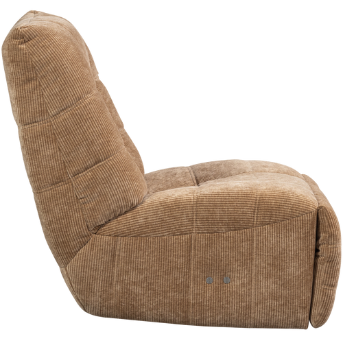 WOOOD relaxfauteuil elektrisch Hein - Geweven Ribstof - Lichtbruin - vtwonen shop