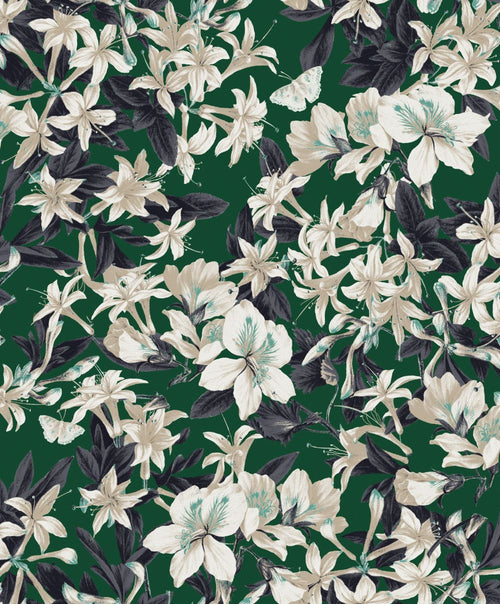 Masureel behang bloemen groen - 53 cm x 10.05 m - 630626 - vtwonen shop