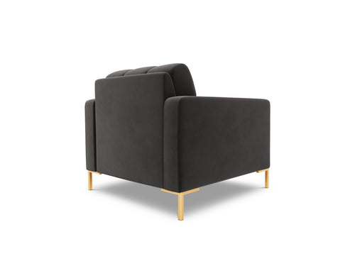 Cosmopolitan Design Fauteuil Bali flueel, donkergrijs - 96x87x75cm