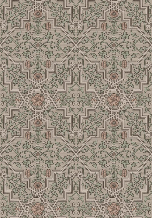 Borastapeter behang vintage bloemen bruin - 53 cm x 10.05 m - 660039 - vtwonen shop