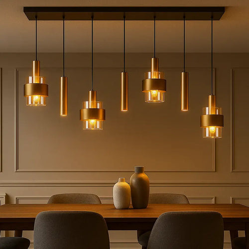 Highlight hanglamp Marrone - 7 lichts - 130  x 160   cm - brons