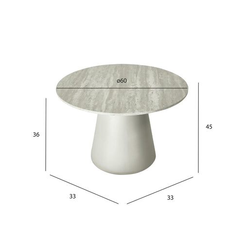 Furnhouse ronde salontafel Tango - Lichtgrijs - Ø 60 cm