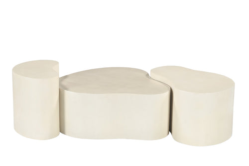 Brix salontafel Organic Sandy - 85cm - beton / MDF