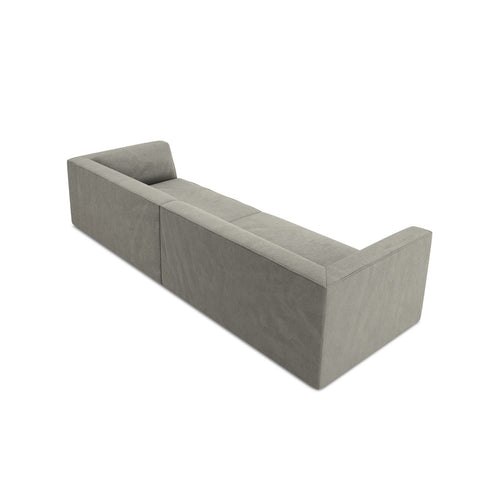 Cosmopolitan Design - Bank Siena 4-zits, ribfluwelen lichtgrijs - 93x302x69cm