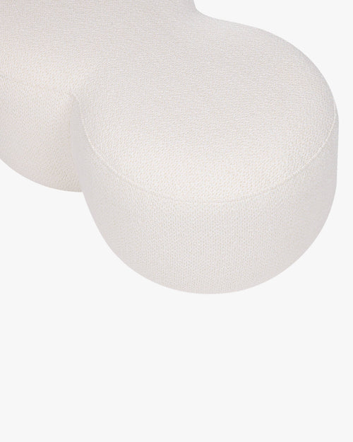noo.ma Umbo Pouf - Cloud Beige Bouclé, 89 x 51 x 38 cm