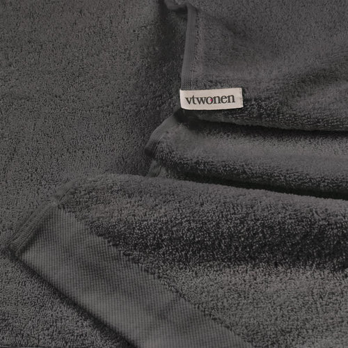 vtwonen handdoek Soft Embrace - 50x100 cm - antraciet - vtwonen shop
