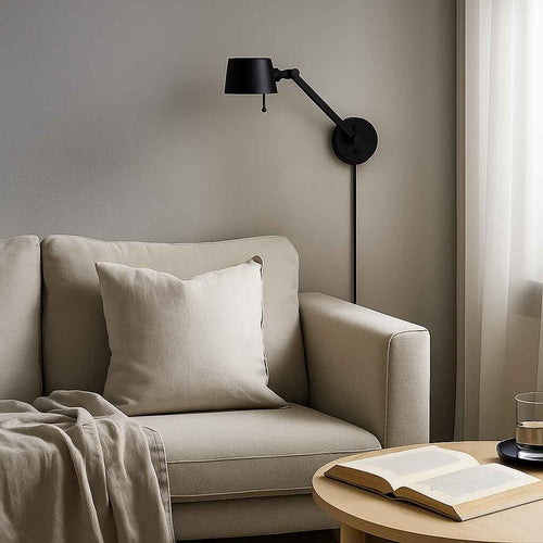 Freelight wandlamp Sovrano - 1 lichts - 61  x 30   cm - zwart - vtwonen shop