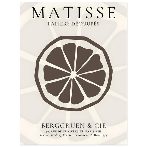 Artfulprints  Matisse – Slice of an orange   poster 30x40 cm