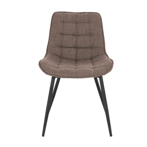 Home Deluxe gestoffeerde stoel IKALO grijs/bruin Aantal: 8 - vtwonen shop