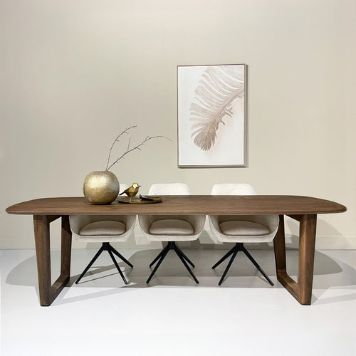 Livingfurn eetkamertafel Cortez - bruin - mangohout - 270cm